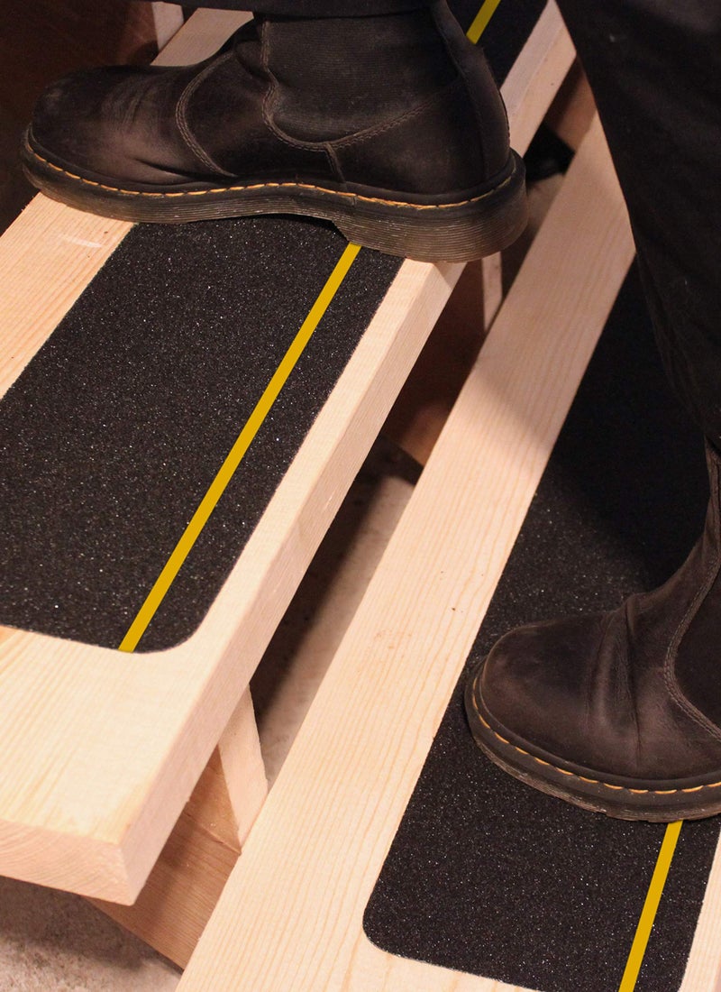 FINEHOUS 6â€x30â€ Non-Slip Stair Treads Outdoor â€“ (10-Pack) Reflective Anti-Slip Tape - Image 4